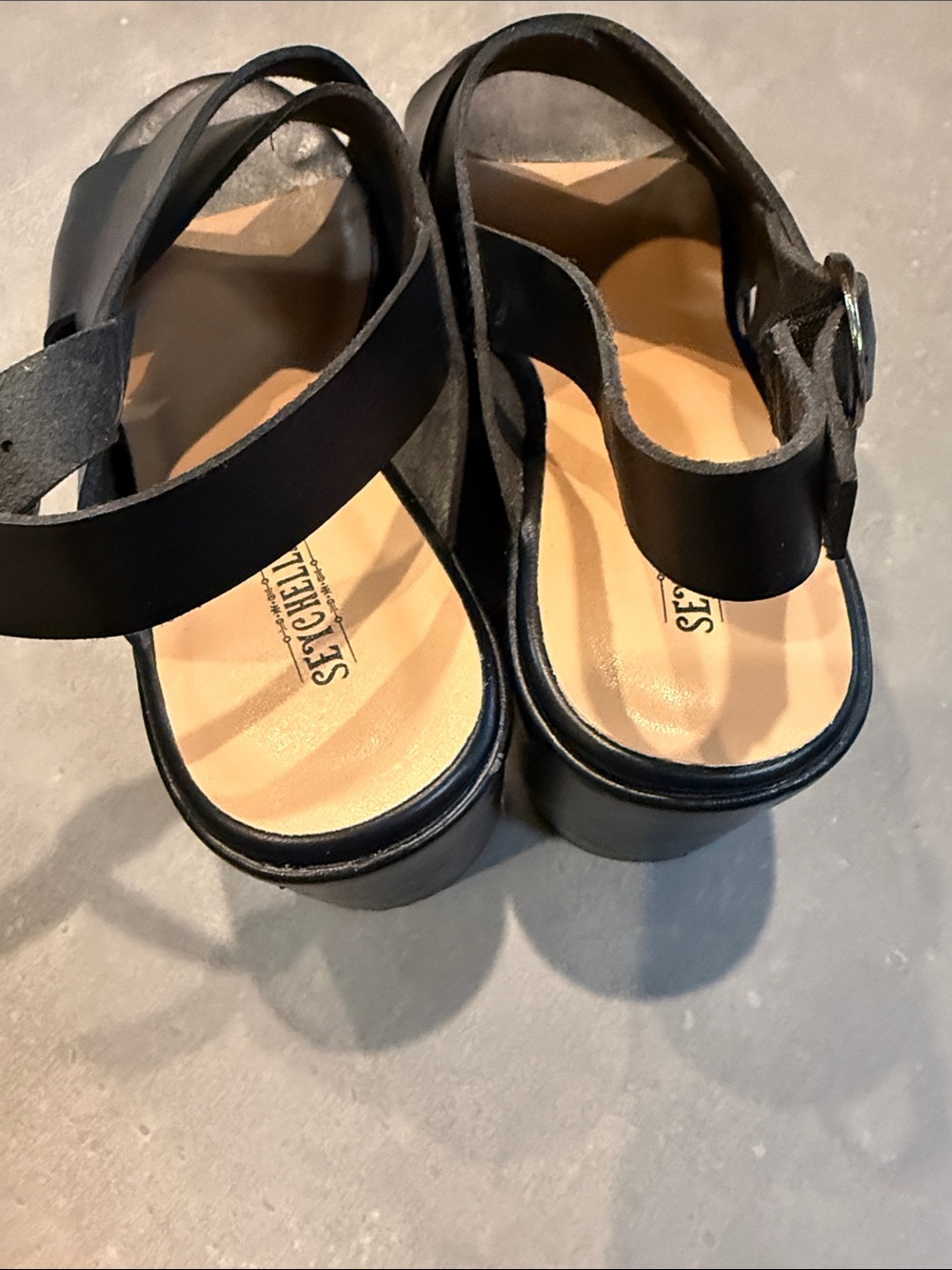 Seychelles Black Strappy Platform Sandals - Picture 4 of 9